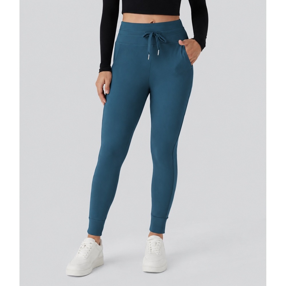 Halara Cloudful Air High Waisted Drawstring Side Pocket Cool Touch Jogger  Large